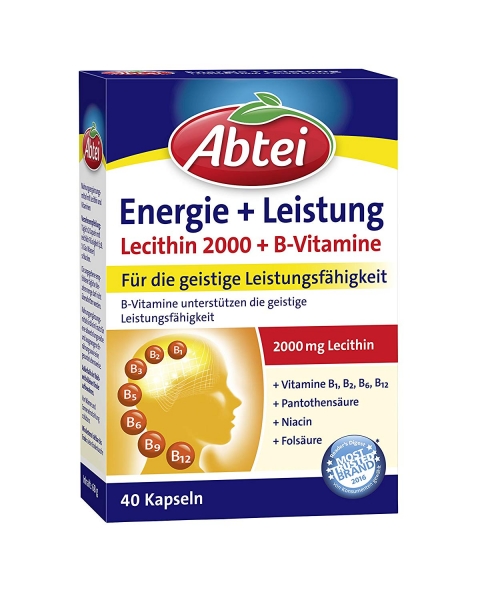 Abtei Energie + Leistung Lecithin 40 Kapseln